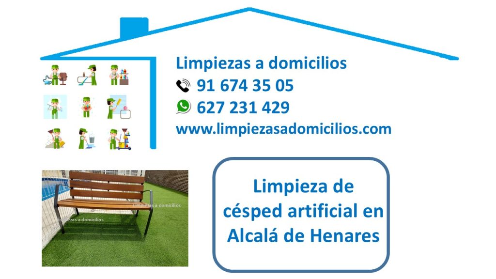 Limpieza de césped artificial en Alcalá de Henares