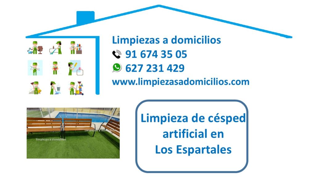 Limpieza de césped artificial en Los Espartales