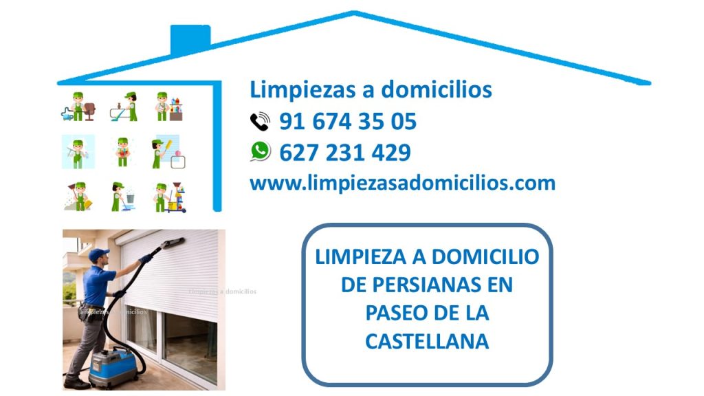 LIMPIEZA A DOMICILIO DE PERSIANAS EN PASEO DE LA CASTELLANA