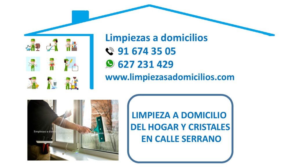 LIMPIEZA A DOMICILIO DEL HOGAR Y CRISTALES EN CALLE SERRANO
