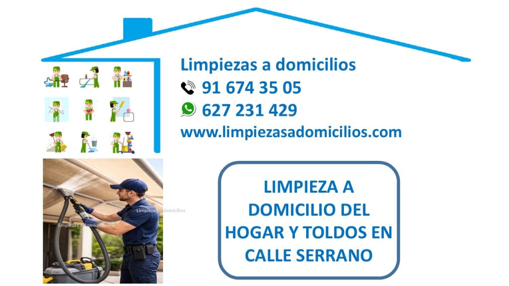 LIMPIEZA A DOMICILIO DEL HOGAR Y TOLDOS EN CALLE SERRANO