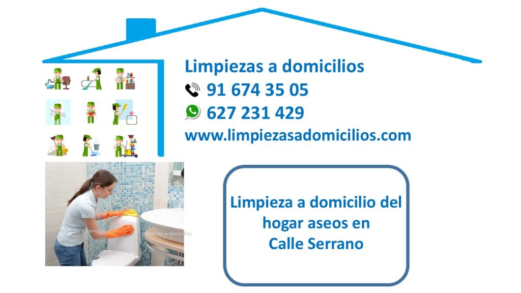 Limpieza a domicilio del hogar aseos en Calle Serrano