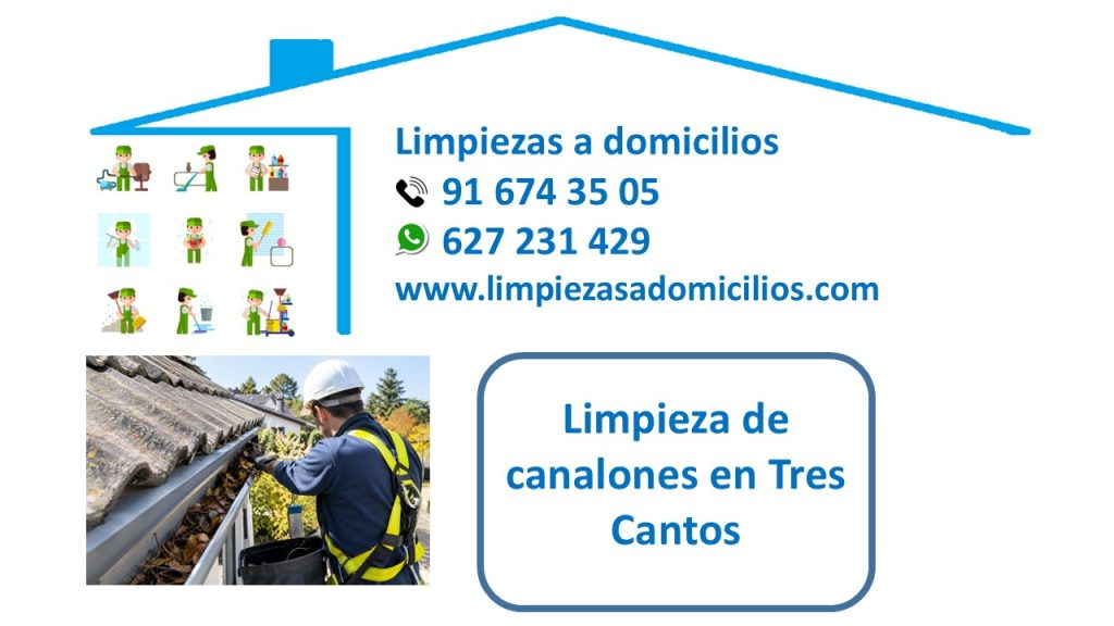 Limpieza de canalones en Tres Cantos